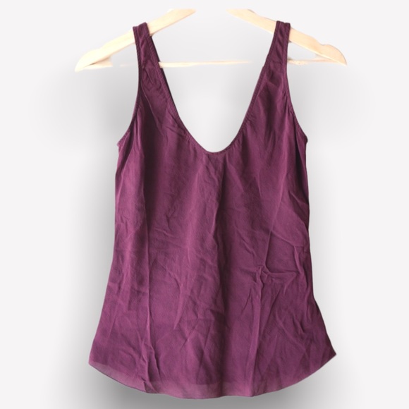 Babaton silk camisole | Aritzia burgundy top - Picture 1 of 3